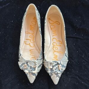 Sam Edelman Gray Crystal Embellished Loafers